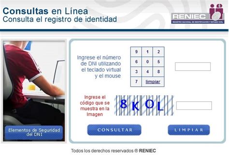 Consulta DNI en el Sistema Online de RENIEC   Buscar Personas en Perú