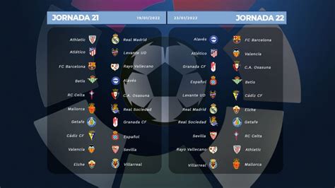 Consulta el calendario completo de la Liga Santander 2021  2022