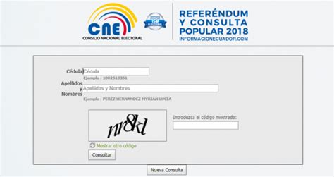 Consultar Lugar de Votación 2019 Fácilmente AQUÍ CNE.gob.ec