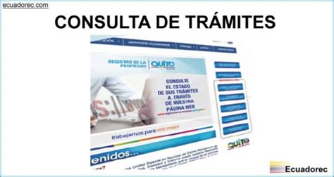 Consultas Registro de la Propiedad Quito – Estado de Trámites