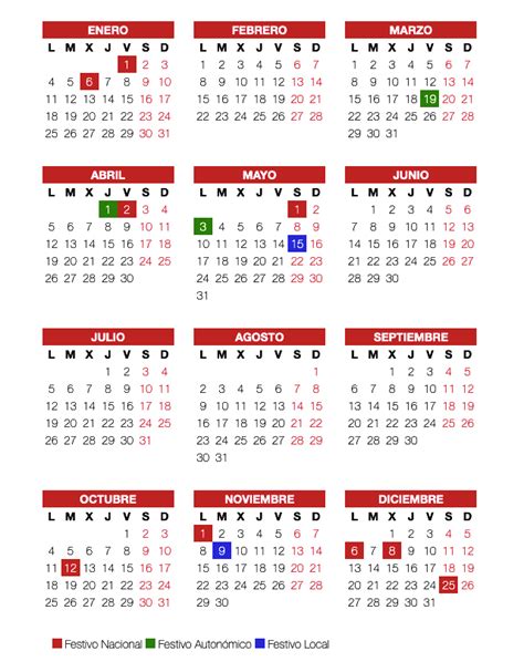 Consulte el Calendario Laboral 2021 en la Comunidad de ...