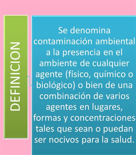 CONTAMINACION AMBIENTAL: MAPA SOBRE LA DEFINICION DE LA ...