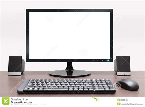 Contemporary Desktop Computer Stock Photo   Image of ...