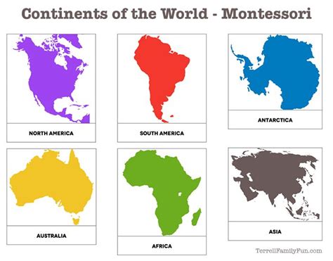 Continents of the World   Montessori Printable | We are ...
