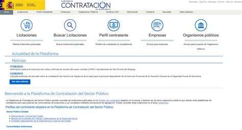Contrataciondelestado.es Plataforma virtual de Contratación del Estado