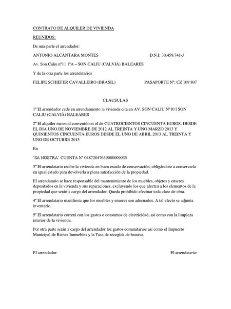 Contrato de Alquiler de Vivienda Felipe | Alquiler | Gobierno