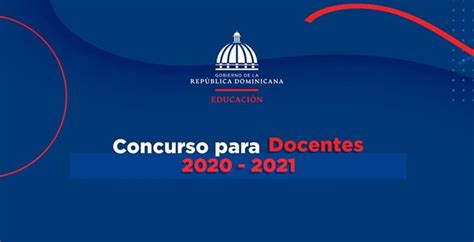 Convocatoria abierta del Concurso para Docentes 2021 2022 | MINERD