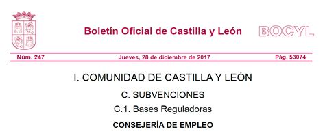 Convocatoria de subvenciones de la Junta de Castilla y ...