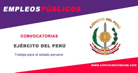 CONVOCATORIA EJÉRCITO DEL PERÚ 2020   CAS, CPM/728, LOCACION, SERVICIO ...