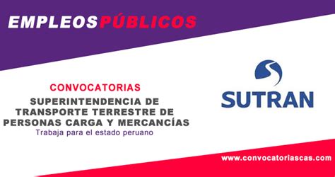 CONVOCATORIA SUTRAN [CAS]: 1 Plaza   Médico cirujano | Empleos Públicos ...