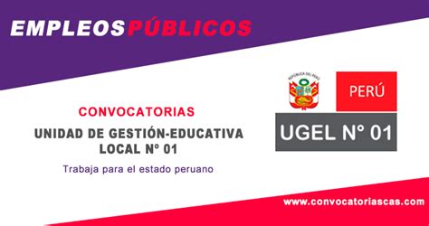 CONVOCATORIA UGEL 1 [CAS]: 1 Plaza   Derecho | Empleos Públicos 2022 Perú