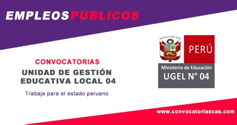 CONVOCATORIA UGEL 4 [CAS]: 1 Plaza   Médico ocupacional | Empleos ...