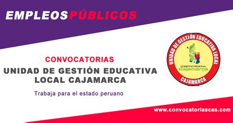 CONVOCATORIA UGEL CAJAMARCA [CAS]: 7 Plazas   Educación primaria ...