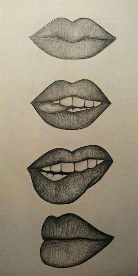 cool and easy things to draw when bored | Lips drawing ...