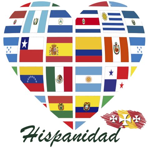 Corazón con banderas del Día de la Hispanidad | Vector Clipart