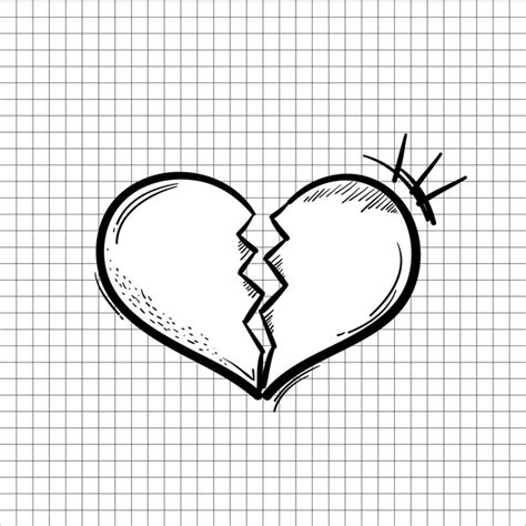 Corazón roto en pedazos | Vector Gratis
