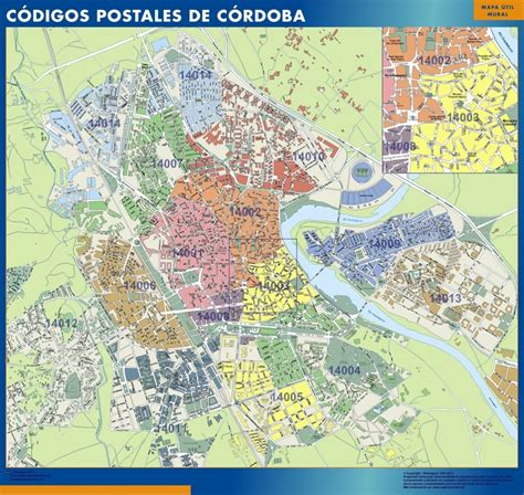 Cordoba Codigos Postales mapa magnetico | A vector eps ...