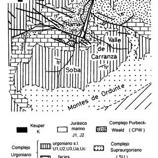 Corte geomorfológico a la salida del Valle de Carranza ...