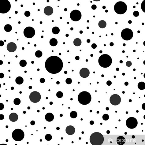 Cortina opaca Fondo abstracto con círculos blancos y negros. patrón sin ...