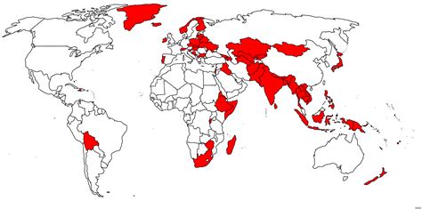 Countries with an Official Language Exclusive to Them : MapPorn ...