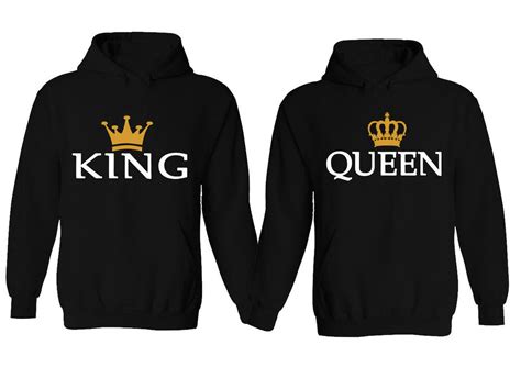 Couple Hoodie   King & Queen Matching His and Her Hoodie ...