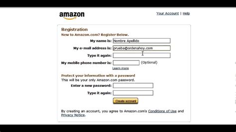 Crear cuenta en amazon   Abrir una cuenta en Amazon   Aperturar cuenta ...