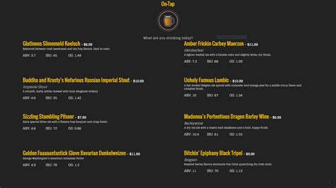 Create Beer Menus with the Easy Beer Lister Plugin for ...