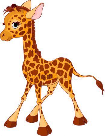 Cría jirafa — Ilustración de stock | Dibujo de jirafa ...