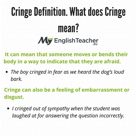 Cringe Definition & Meaning What does Cringe mean?