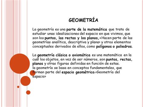 Cristian Torres : 1.3 Definición de Geometría