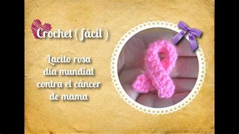 Crochet: Lazo para el día mundial en contra del cáncer de ...