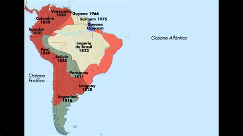 Cronologia de la independencia de las Colonias Españolas ...