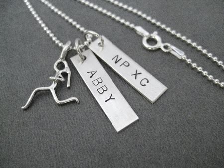 Cross Country or Track Sterling Silver RUN CHARM Personalized with NAME ...