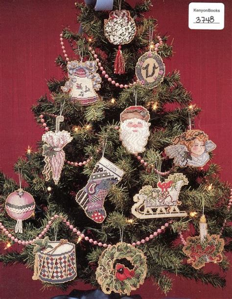 Cross Stitch árbol de Navidad adornos muestrario   Navidad victoriana ...
