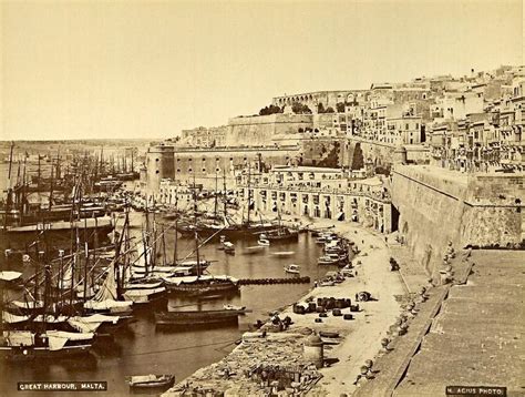 Crowded Valletta port, Malta 1879 | Malta history, Malta ...