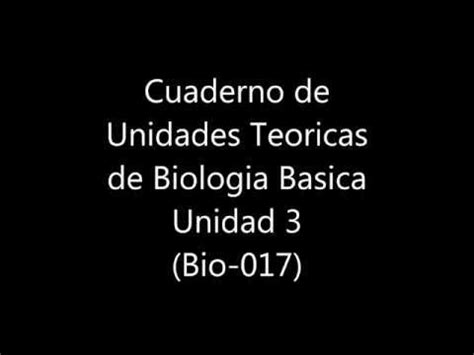Cuaderno de Unidades Teoricas de Biologia Basica Unidad 3 ...