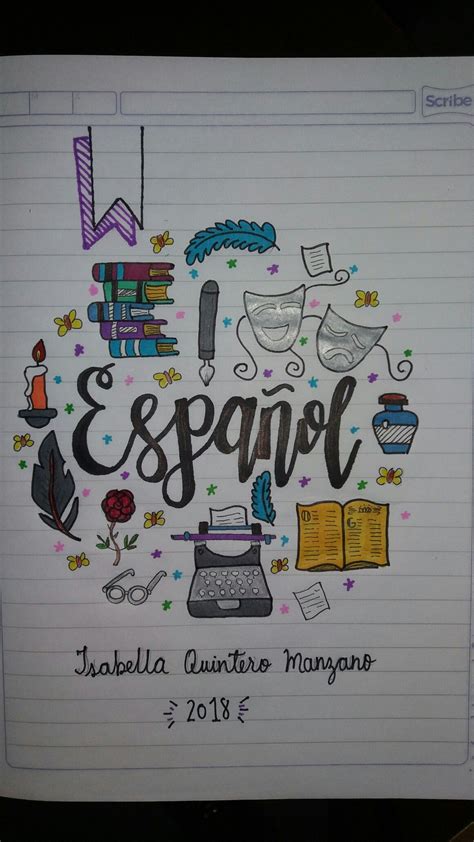 Cuaderno Español Spanish Notebook | Carátulas para ...