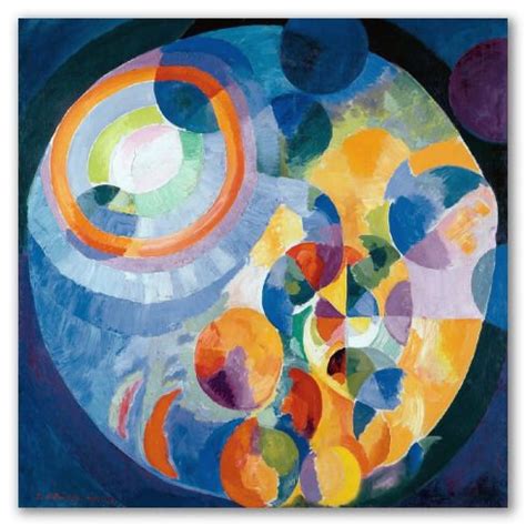 Cuadro  Formas circulares, sol y luna  de R. Delaunay, lienzo abstracto ...