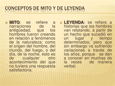 Cuadros comparativos sobre mito y leyenda: Diferencias ...