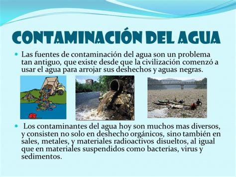 Cuadros Sinópticos sobre la Contaminación del Agua ...