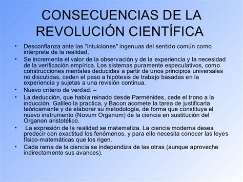 Cuadros sinópticos sobre la Revolución Científica y sus ...