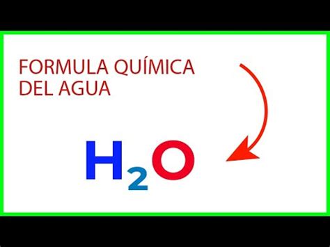 Cual es la formula quimica del agua   YouTube