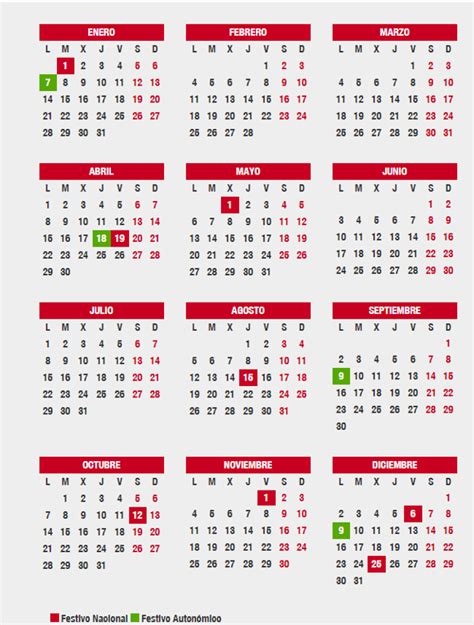 Cuáles son los festivos del calendario laboral 2019 de ...