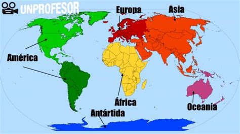 Cuántos continentes hay y sus nombres   ¡CON MAPAS Y ESQUEMAS!