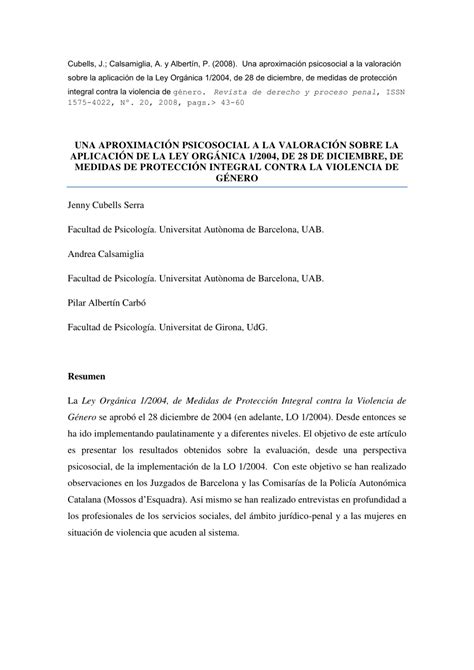 Cubells, J.; Casalmiglia, A. y Albertín, P. 2008 . Una ...