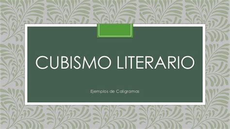 Cubismo Literario: Caligramas