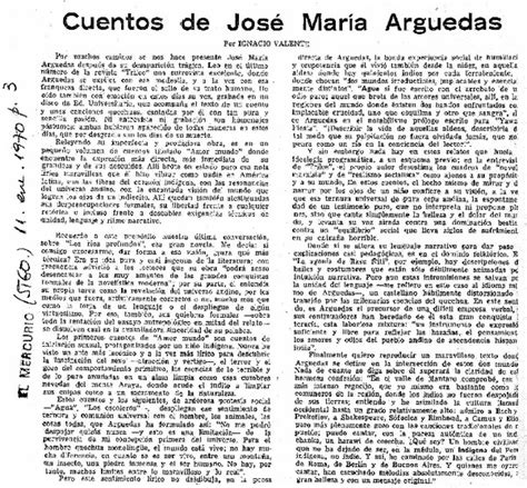 Cuentos de José María Arguedas [artículo] Ignacio Valente.   Biblioteca ...