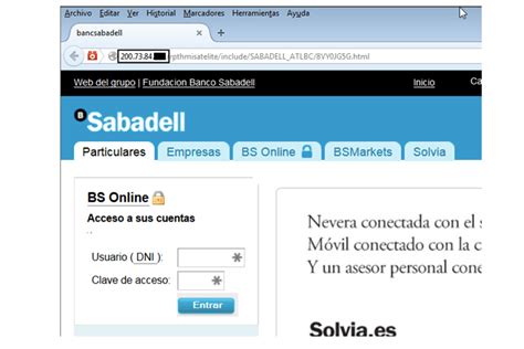 Cuidado con las falsas webs de Banco Sabadell