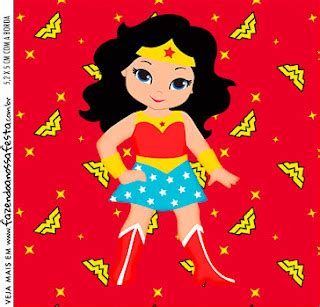 Cumpleaños de la Mujer Maravilla: Invitaciones y Etiquetas para Candy ...