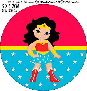 Cumpleaños de la Mujer Maravilla: Toppers para Cupcakes, Stickers o ...